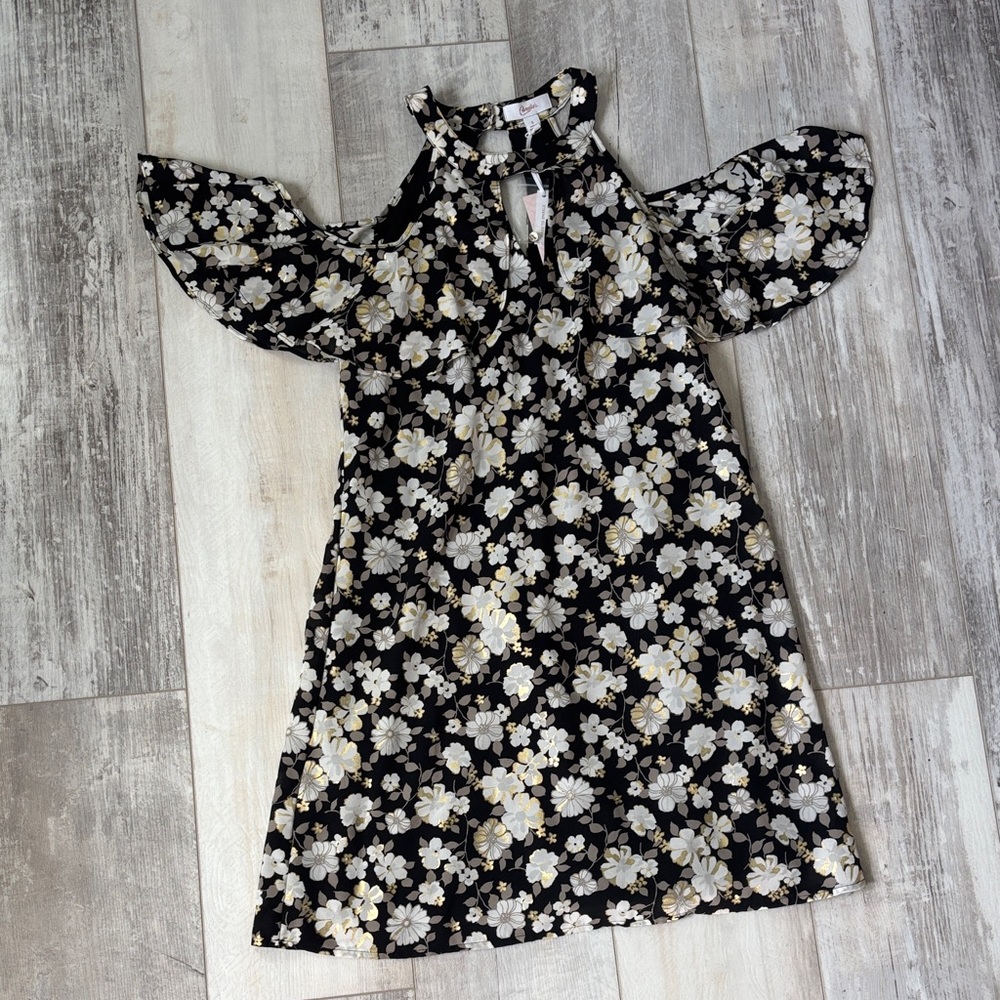Candie's Black and White Floral Mini Dress